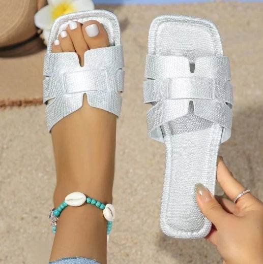 Summer Slipper Women Shoes Ladies High Quality Slides Sandals Womens Shoes New Fashion Design Beach Flat Shoes Female Slippers - Imbasat