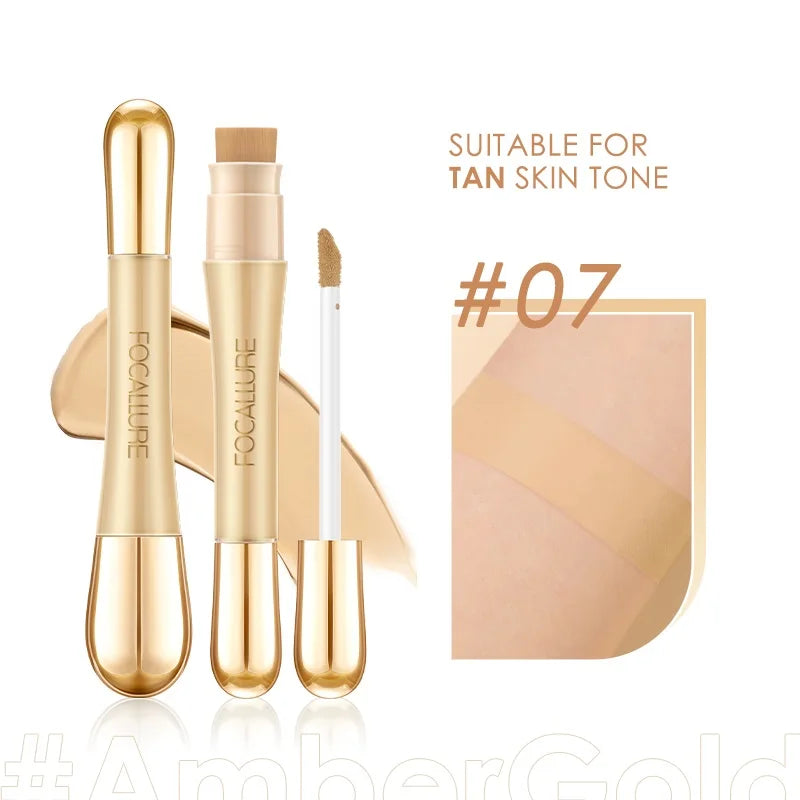 FOCALLURE Matte Flawless Liquid Concealer Professional Long-lasting Face Foundation Stick Concealing Face Makeup Women Cosmetics