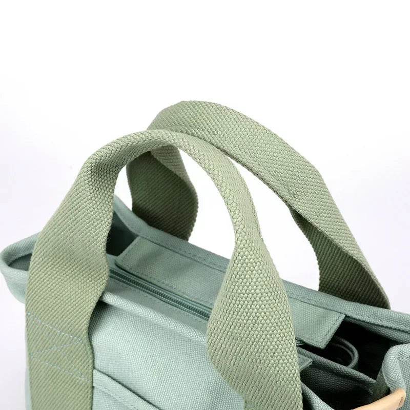Small Bag with Zipper This Thousand Layer Bags Small Lady Single Shoulder Portable Thickened Canvas Mobile Phone Bucket Tote Bag - Imbasat