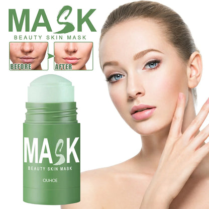 Hot Sale Organic Green Tea Mud Mask Deep Cleaning Oil Control Moisturize Hydrating Skin Rose Rotating Cream Face Care Clay Mask