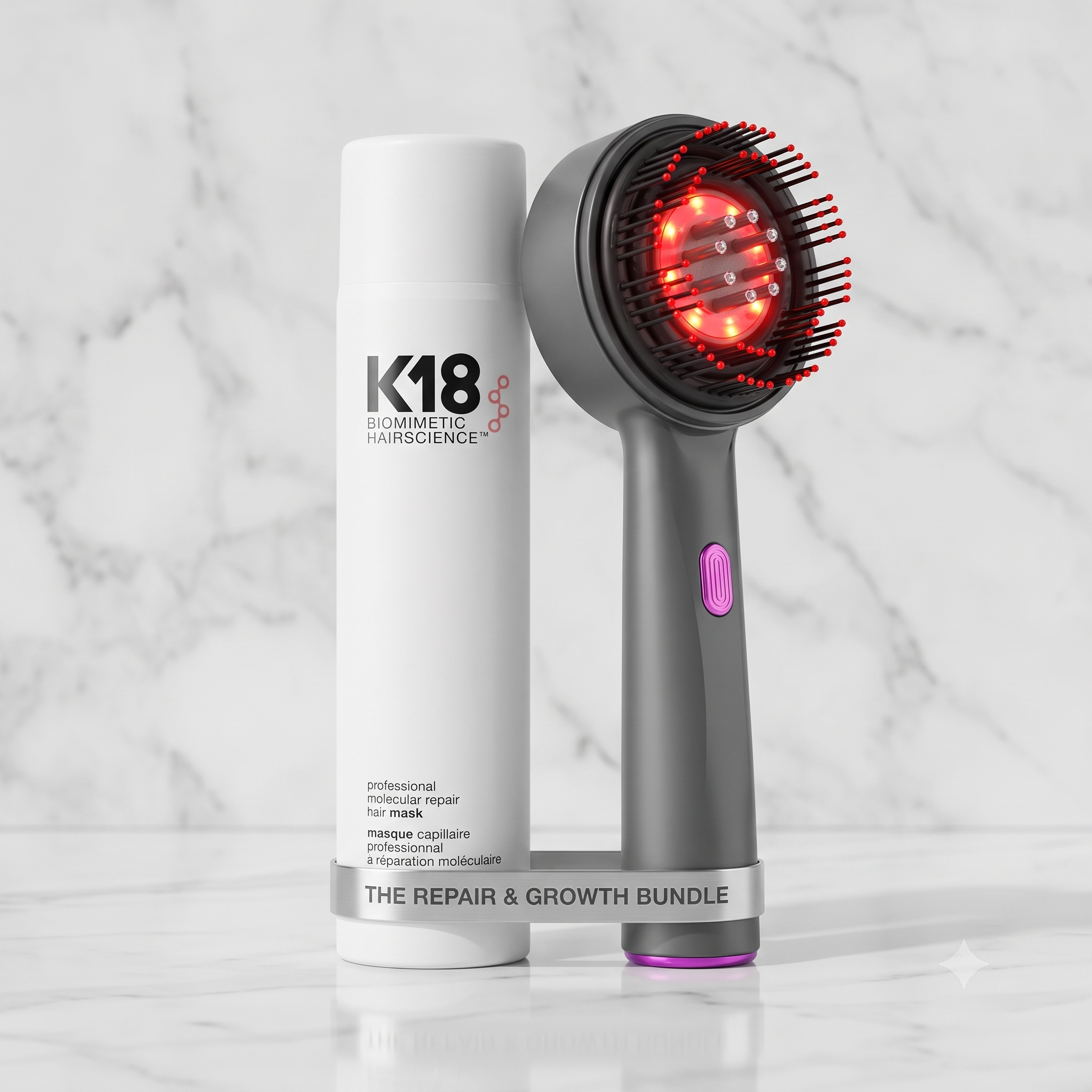 K18 Molecular Repair Hair Mask and Electric Hair Massager Bundle Set