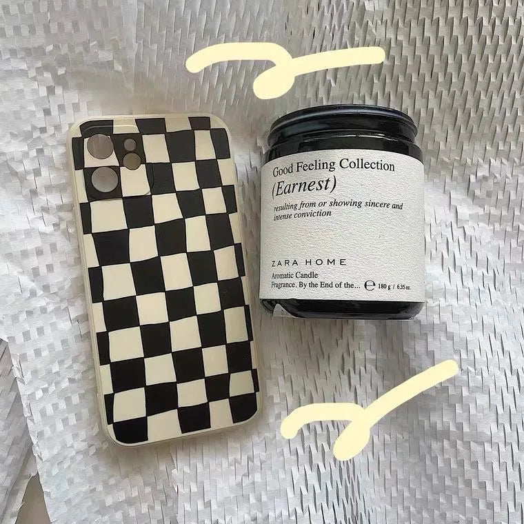 Black & White Checker Case for iPhone