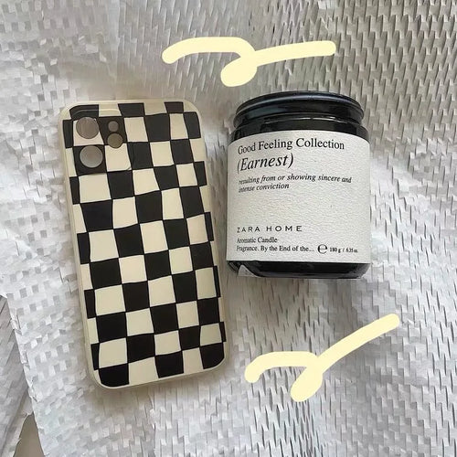 Black & White Checker Case for iPhone