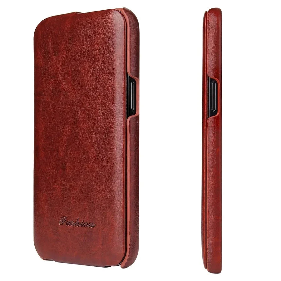Leather Vertical Flip Case for  iPhone