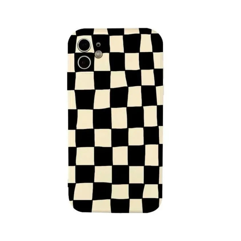 Black & White Checker Case for iPhone
