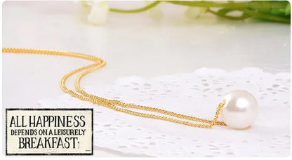 Korean Decoration Simple Wild Pearl Temperament Short Necklace Modern Pearl Ball Necklace Gift Wedding Accessories Necklace