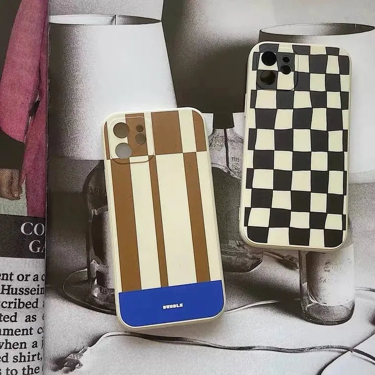 Black & White Checker Case for iPhone