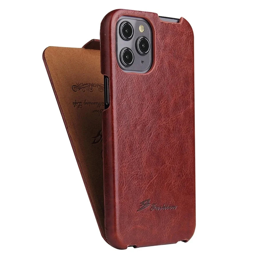 Leather Vertical Flip Case for  iPhone