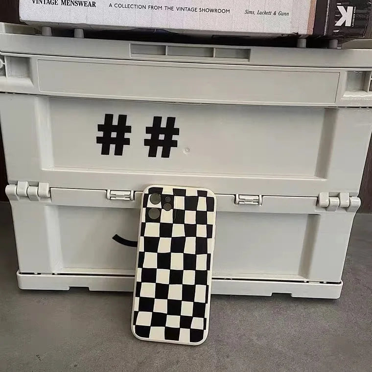 Black & White Checker Case for iPhone