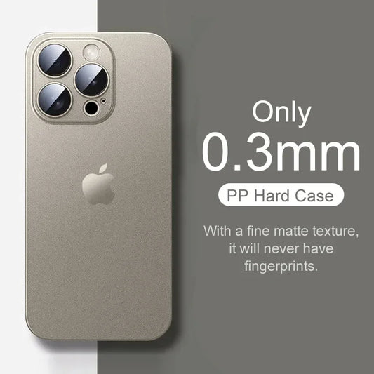 0.3mm Ultra Thin Clear Matte PP Hard Ultra Slim Case For Iphone 16 15 14 13 12  11 Pro Max 15 14 16 Plus Shell Silm Back Case