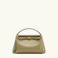JW PEI Carmen Lock Handbag 2026 New Women's Crossbody Small Square Turnlock Closure Purse Minimalist Vegan Leather Shoulder Bag
