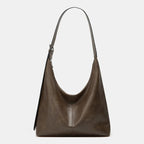 Slouchy Tote Bags for Women Retro Vegan Leather Shoulder Crossbody Bag Faux Leather Handbag Purse Satchel Soft Leather Bag