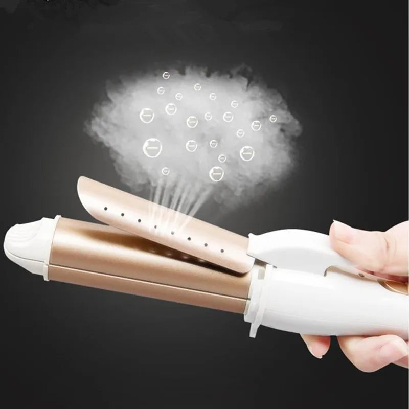 3 In 1 Gold Ceramic Hair Curling Iron Hair Curler Professional Hair Styling Tools Hair Straightener Heated Roller Multifunction