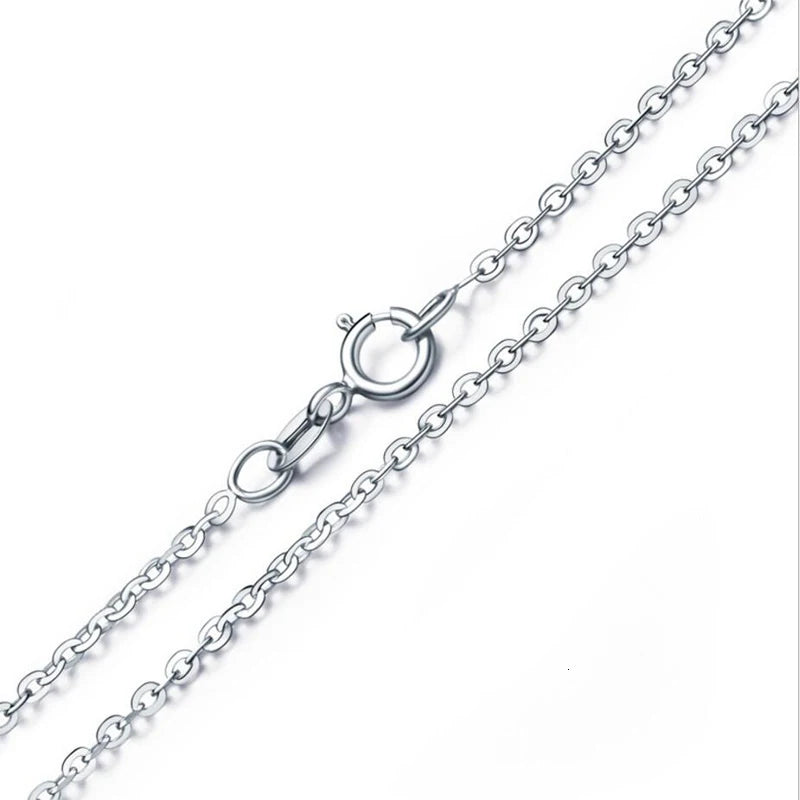 Real Moissanite Necklace Solid 925 Sterling Silver Diamond Circle Pendant Necklace for Women Men Promise Wedding Gift Jewelry