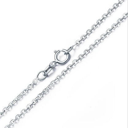 Real Moissanite Necklace Solid 925 Sterling Silver Diamond Circle Pendant Necklace for Women Men Promise Wedding Gift Jewelry