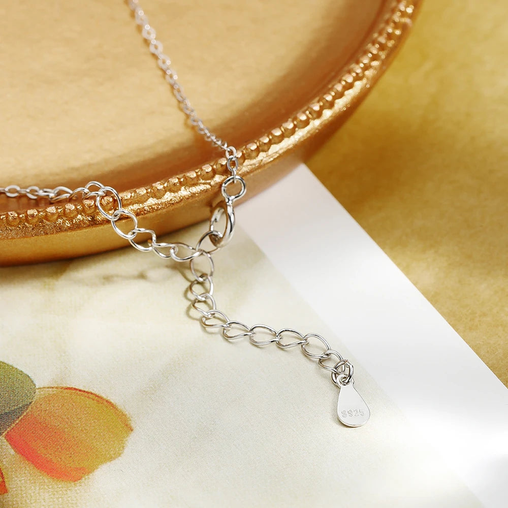 1ct D VVS1 Moissanite Pendant Necklace for Women Wedding Bridal 100% S925 Sterling Silver Necklace Plated 18K Anniversary Gift