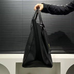Ladies' fashionable vegan leather oversized handbag with large capacity, simple and versatile shopping bag