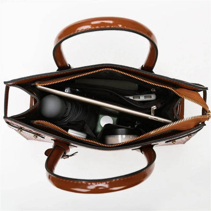Pantent Leather Women Messenger Bags Crocodile Female Crossbody Shoulder Hand bags For Women 2024 High Quality Ladies Handbags - Imbasat