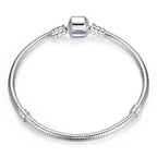 Handmade Original Fine Jewelry 925 Sterling Silver Charm Bracelet Soft Smooth Snake Bone Bracelets For Women