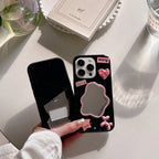 Ins Irregular Mirror Pink Balloon Dog Fashion Case for iPhone