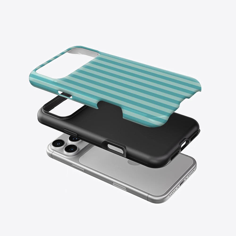 Mint Stripe Magnetic Phone Case for IPhone
