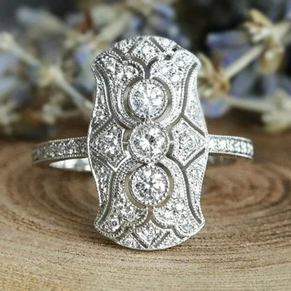 Huitan Exquisite Graceful Finger Ring Lady Engagement Ceremony Party Jewelry with Shiny Zirconia Elegant Women Party Accessories - Imbasat