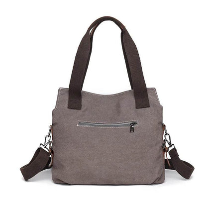 Canvas Ladies Handbag Fashion Simple Retro Tote Casual Large Capacity Travel Crossbody Tote Bag For Women - Imbasat