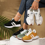 Fashionable New Style Elegant Lace Up Casual Shoes Women Spring/Autumn Round Toe Thick Sole Anti Slip Comfortable Sports Shoes