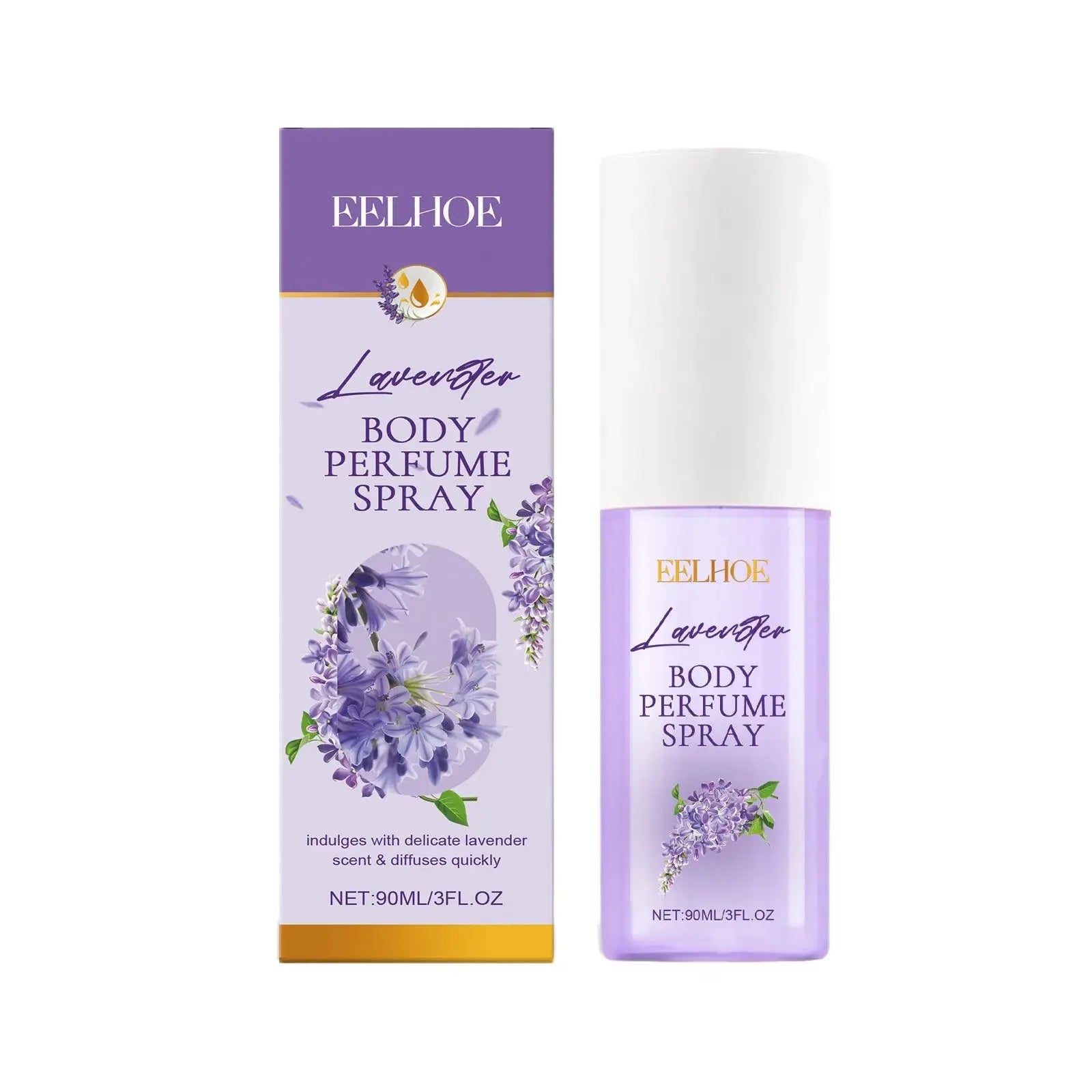 EELHOE Lavender Body Aromatherapy Spray Leaves Fragrance Lasting Lavender Fragrance Pleasant Fresh Flower Fragrance Spray