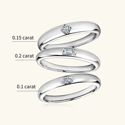 18k Gold Plated Wedding Ring for Women 925 Silver D Color Certified Moissanite Engagement Promise Band Princess Oval Emerald Cut