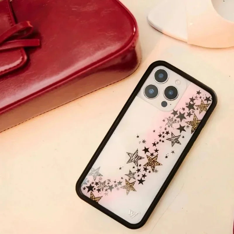 Wildflower INS Shiny Star Leopard Phone Case for iPhone