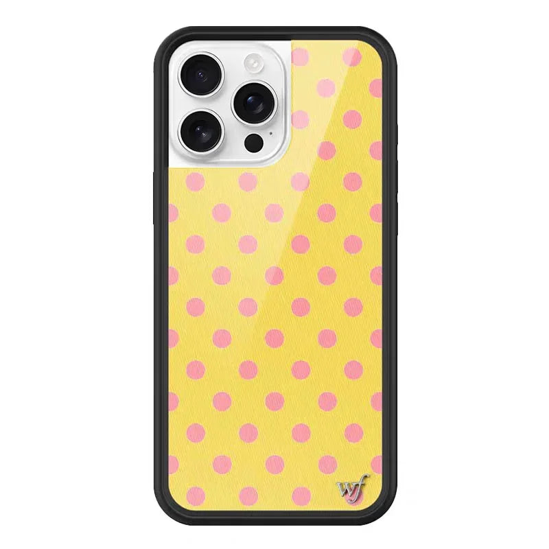 Wildflower 3D Cute Black white brown yellow Polka Dots Phone case For iPhone