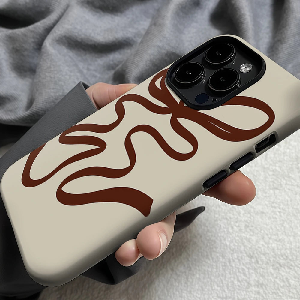 Chocolate Bow Twist Magnetic Phone Case for IPhone