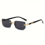 Rimless Sunglasses Rectangle Frame