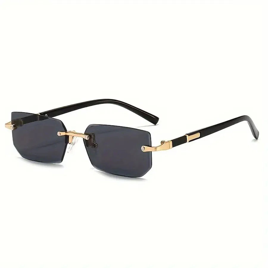 Rimless Sunglasses Rectangle Frame