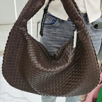 Trendy Woven Hobo Bag for Women Vegan Leather Handmade Tote Handbag Fashion Large Capacity All-Match Shoulder Underarm Bags
