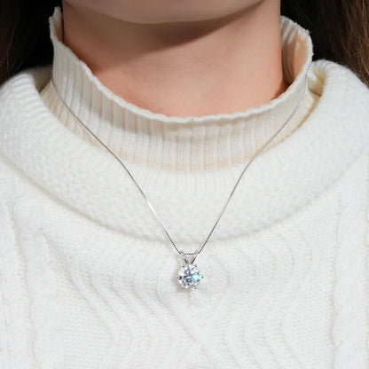 5-11mm 4CT 5CT D-E Moissanite Solitaire Pendant Necklace For Women Real 925 Silver Original Jewelry With GRA Certificate 0.5-3CT