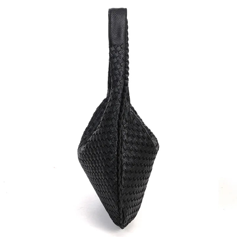 2025 Trendy Woven Hobo Bag for Women Vegan Leather Handmade Tote Handbag Fashion Large Capacity All-Match Shoulder Underarm Bags