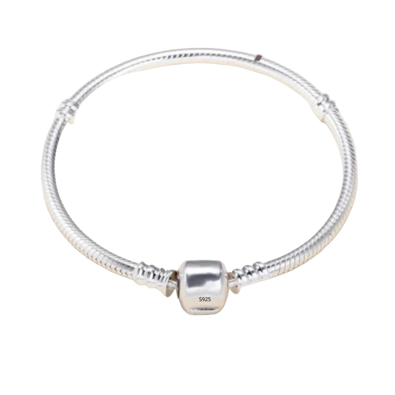 Handmade Original Fine Jewelry 925 Sterling Silver Charm Bracelet Soft Smooth Snake Bone Bracelets For Women