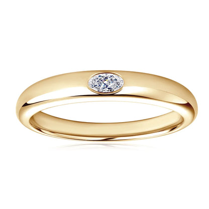 18k Gold Plated Wedding Ring for Women 925 Silver D Color Certified Moissanite Engagement Promise Band Princess Oval Emerald Cut