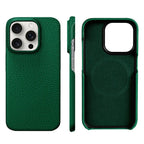 Cowhide Lychee Leather Phone Case for iPhone