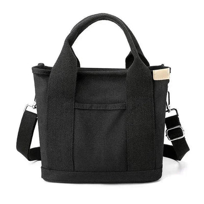 Small Bag with Zipper This Thousand Layer Bags Small Lady Single Shoulder Portable Thickened Canvas Mobile Phone Bucket Tote Bag - Imbasat