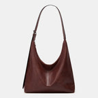Slouchy Tote Bags for Women Retro Vegan Leather Shoulder Crossbody Bag Faux Leather Handbag Purse Satchel Soft Leather Bag