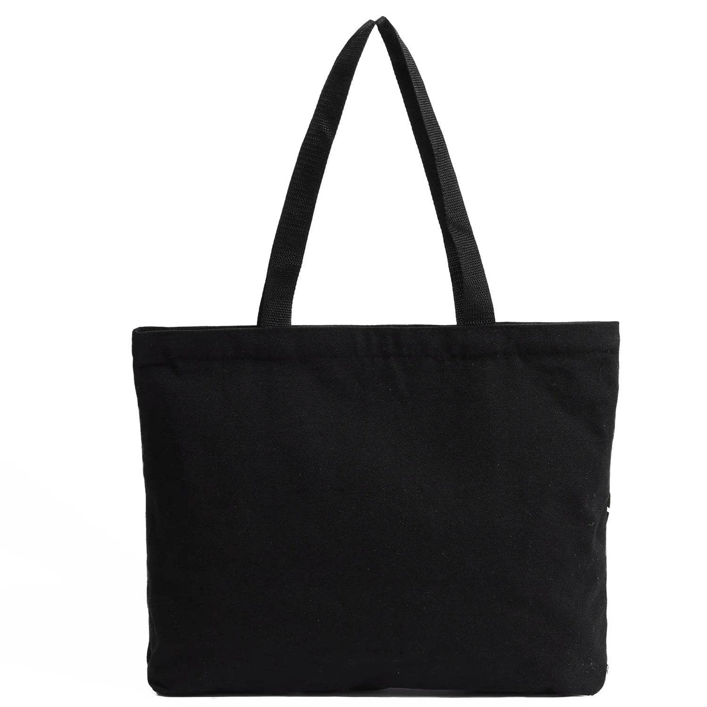Canvas Handbag For Women 2023 Fashion Cute Cat Tote Messenger Bags With Zipper Designer Bag Ladies Cartoon Shoulder Shopper Bags - Imbasat