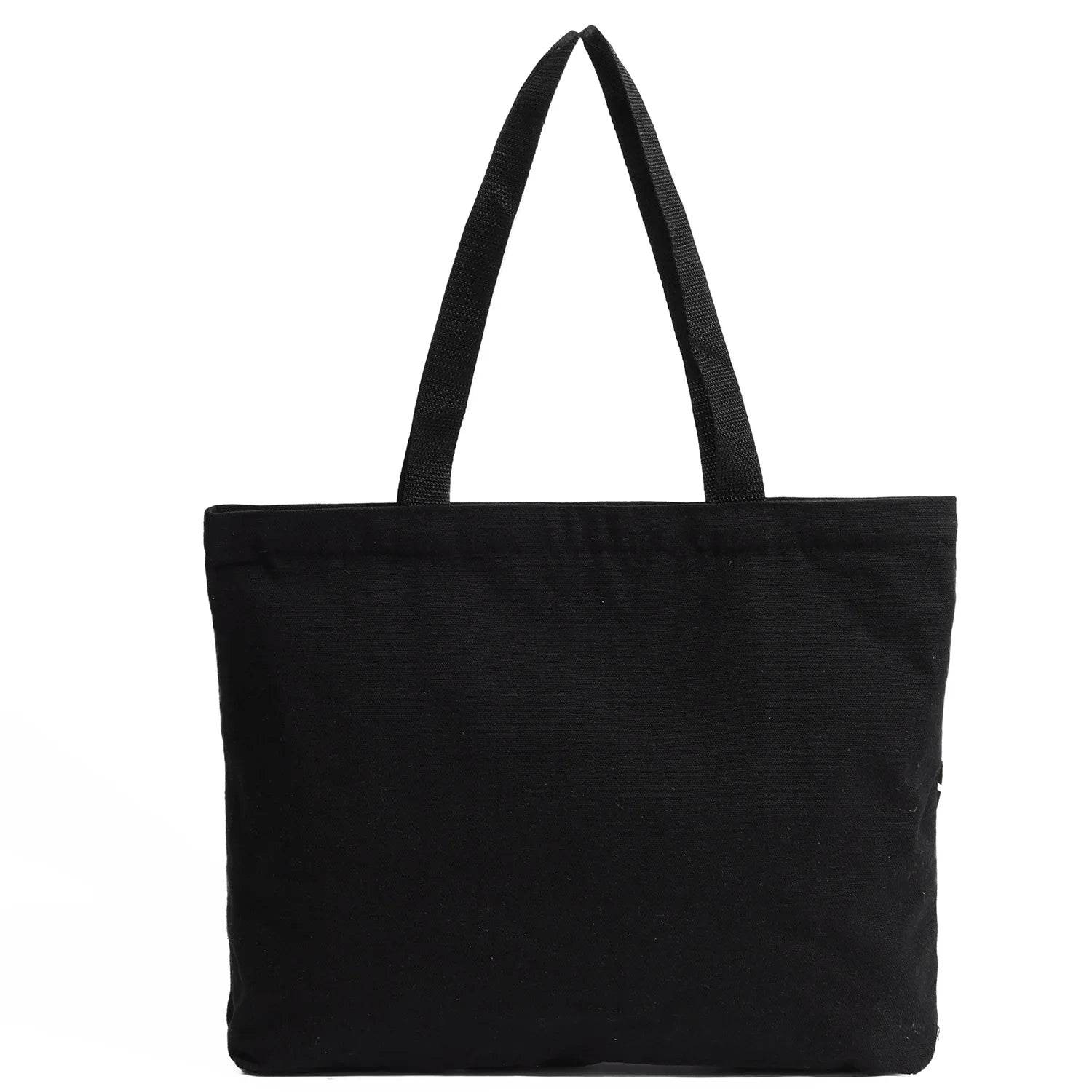 Canvas Handbag For Women 2023 Fashion Cute Cat Tote Messenger Bags With Zipper Designer Bag Ladies Cartoon Shoulder Shopper Bags - Imbasat