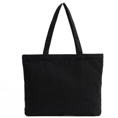 Canvas Handbag For Women 2023 Fashion Cute Cat Tote Messenger Bags With Zipper Designer Bag Ladies Cartoon Shoulder Shopper Bags - Imbasat