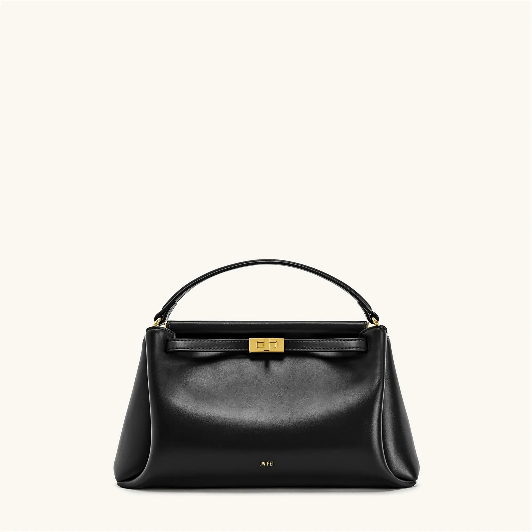 JW PEI Carmen Lock Handbag 2026 New Women's Crossbody Small Square Turnlock Closure Purse Minimalist Vegan Leather Shoulder Bag