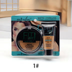 2 IN 1 Liquid Foundation Full Concealer Waterproof Base Cover Dark Circles Matte Black Skin Face Foundation Cream Makeup