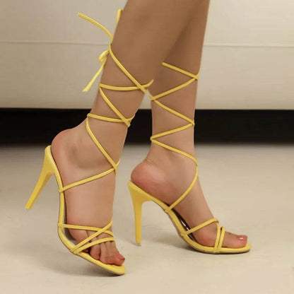 Women Round Toe Strap High-heeled Sandals Women Platform Slippers Female Summer Gold Fashion Sexy Pumps Flip Flops Zapatos Mujer - Imbasat