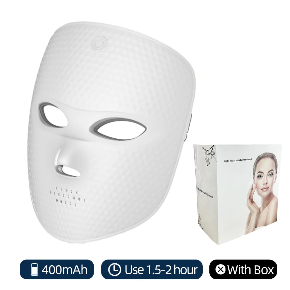 LED Facial Mask Light Therapy Red Light Facial Mask Anti-Aging Rejuvenation